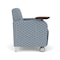 Lesro Siena Guest Chair w/ SwivelTablet, Brshd Steel Legs, RS RainSong Back, MD Titan Seat, RS RainSong Panels SN1101 - alternate 2